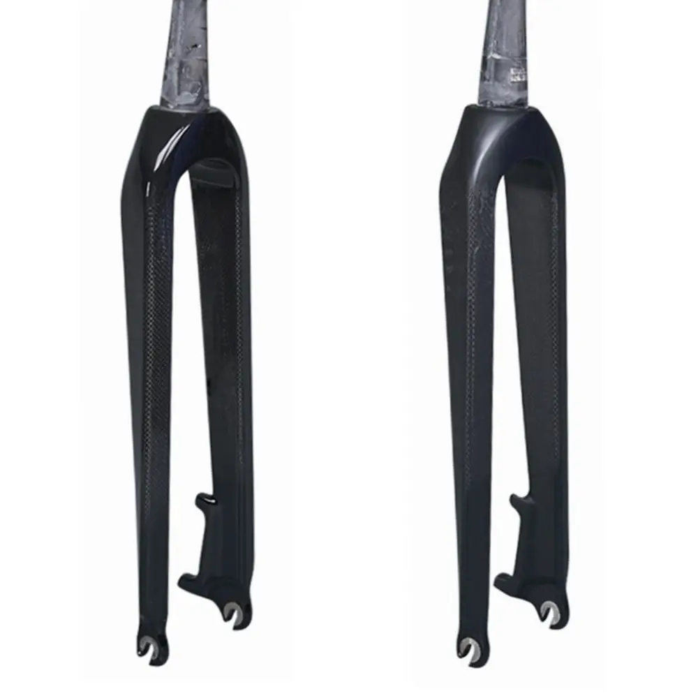 Glossy / Matte 3k Carbon Fiber Bike Fork Tapered Cycling Fork Mountain