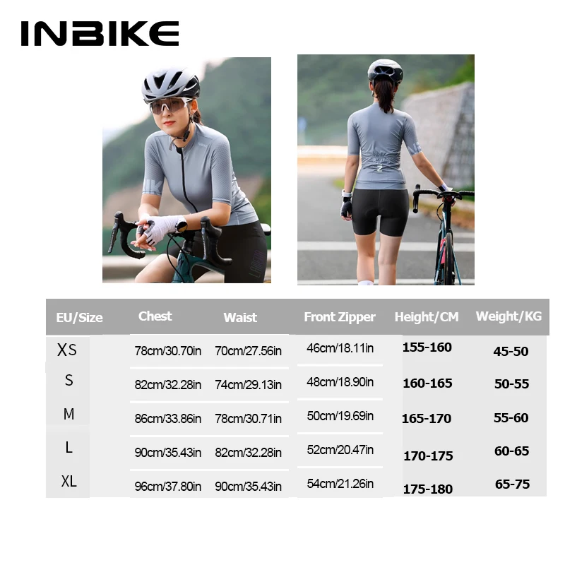 INBIKE Summer Women Short-sleeved Cycling Jersey Quick Dry MTB Top Bike Riding Shirts for Women MTB Jersey Clothing with Pockets 6