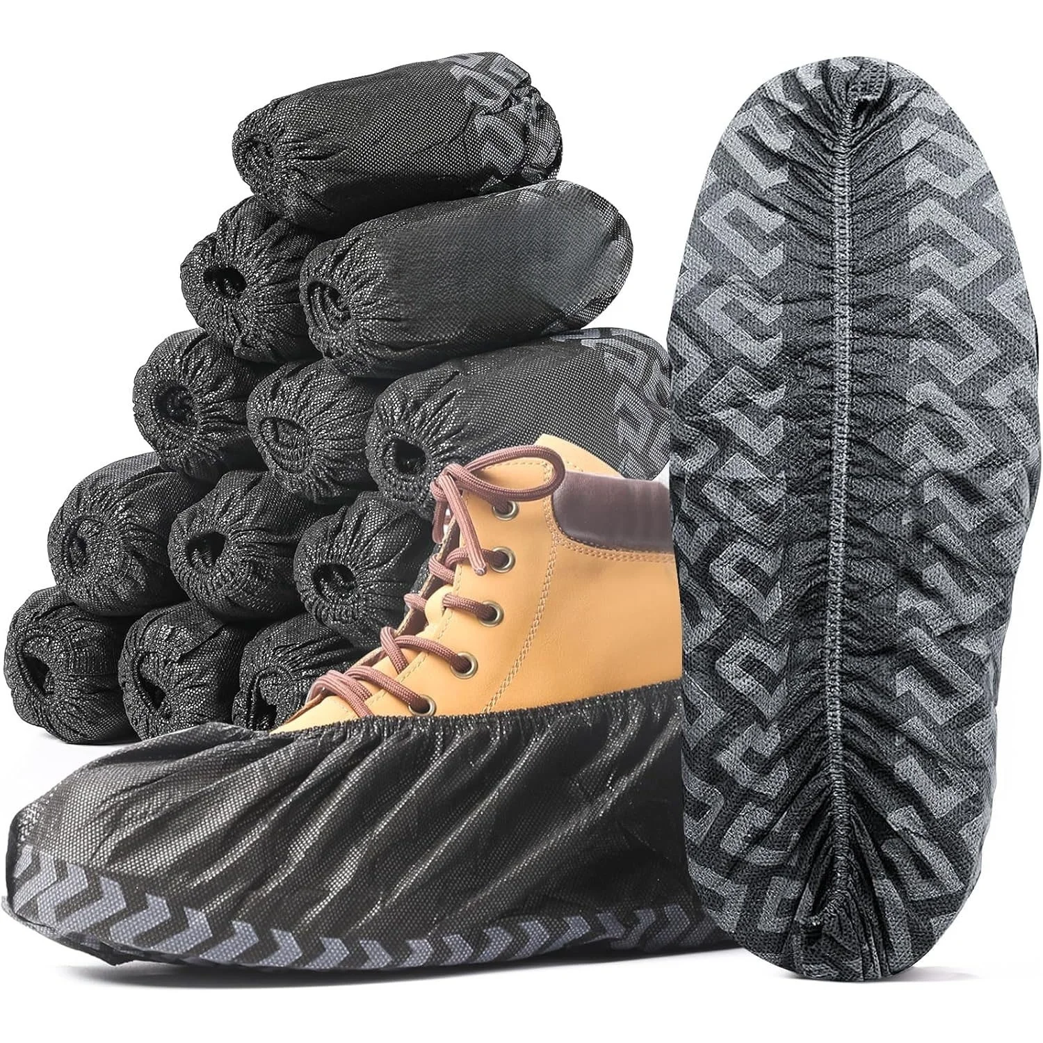 Disposable Non-Slip Breathable Shoe Covers - Durable Fabric