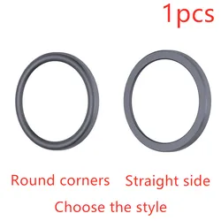 Premium Metal Bezel Ring with Tempered Glass Protector for Round corners (Gray)