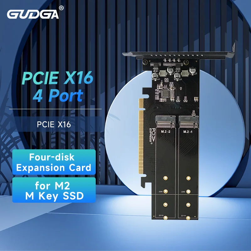 Nvme Pcie Adapter PCIE To Adapter Card, PCIE X16 To 4-port