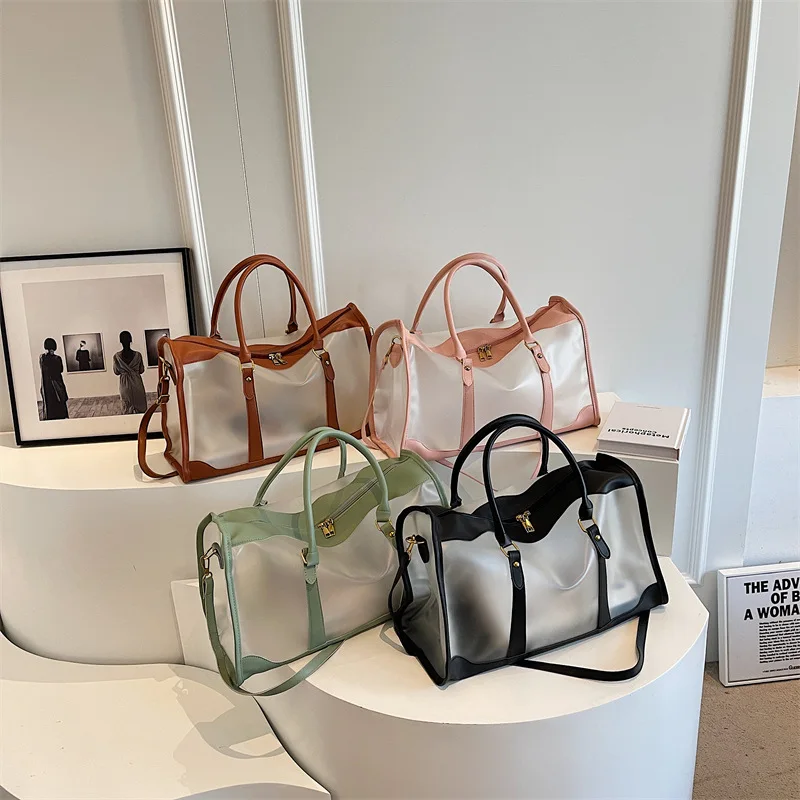 2024 New Capacity Transparent Women Trendy Women's Fashion One Shoulder Handbag Summer Crossbody Travel Women Travel Bags Bag