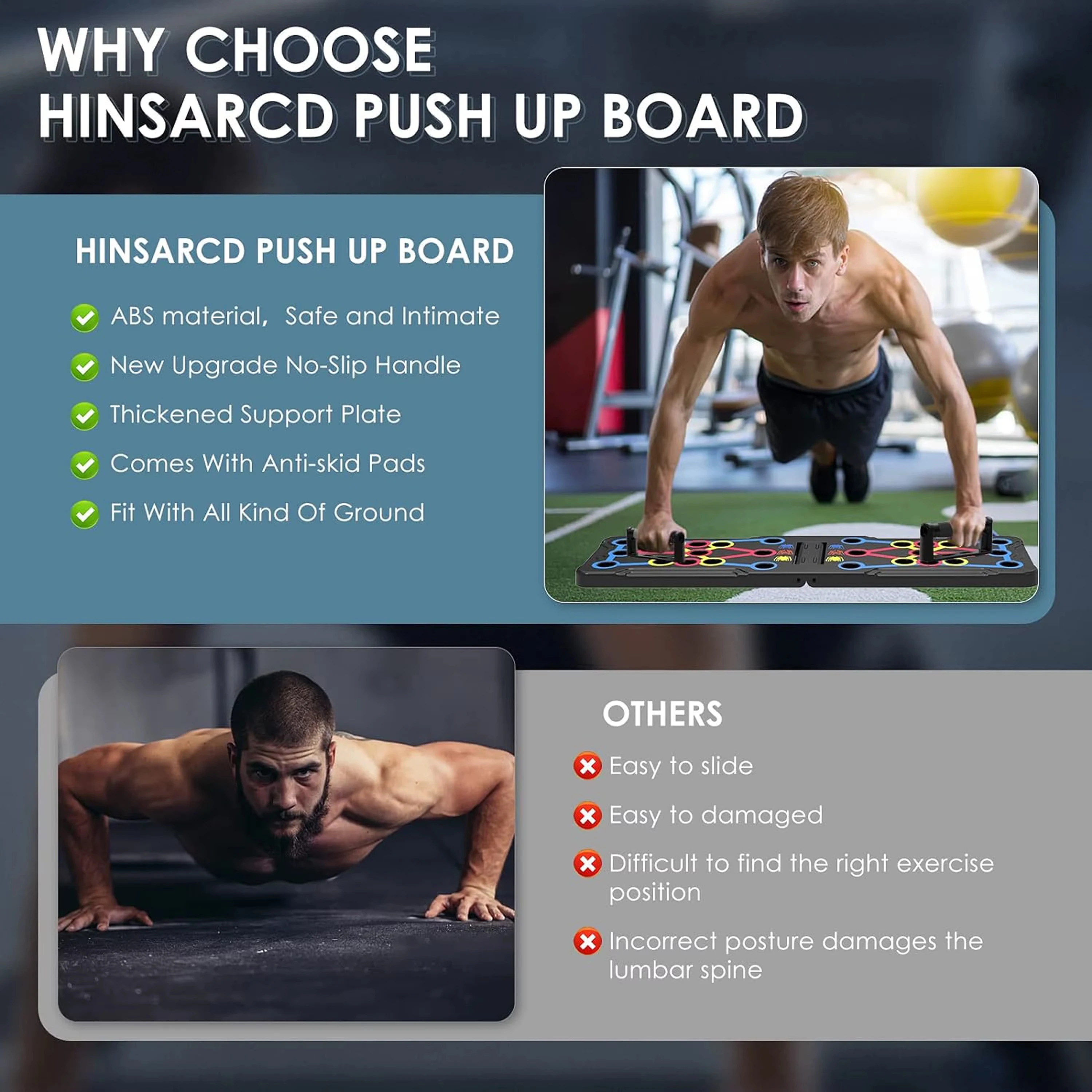 Push-ups for Men and Women Home Multifunctional Fitness Abdominal Workout Folding Training Stand Plate