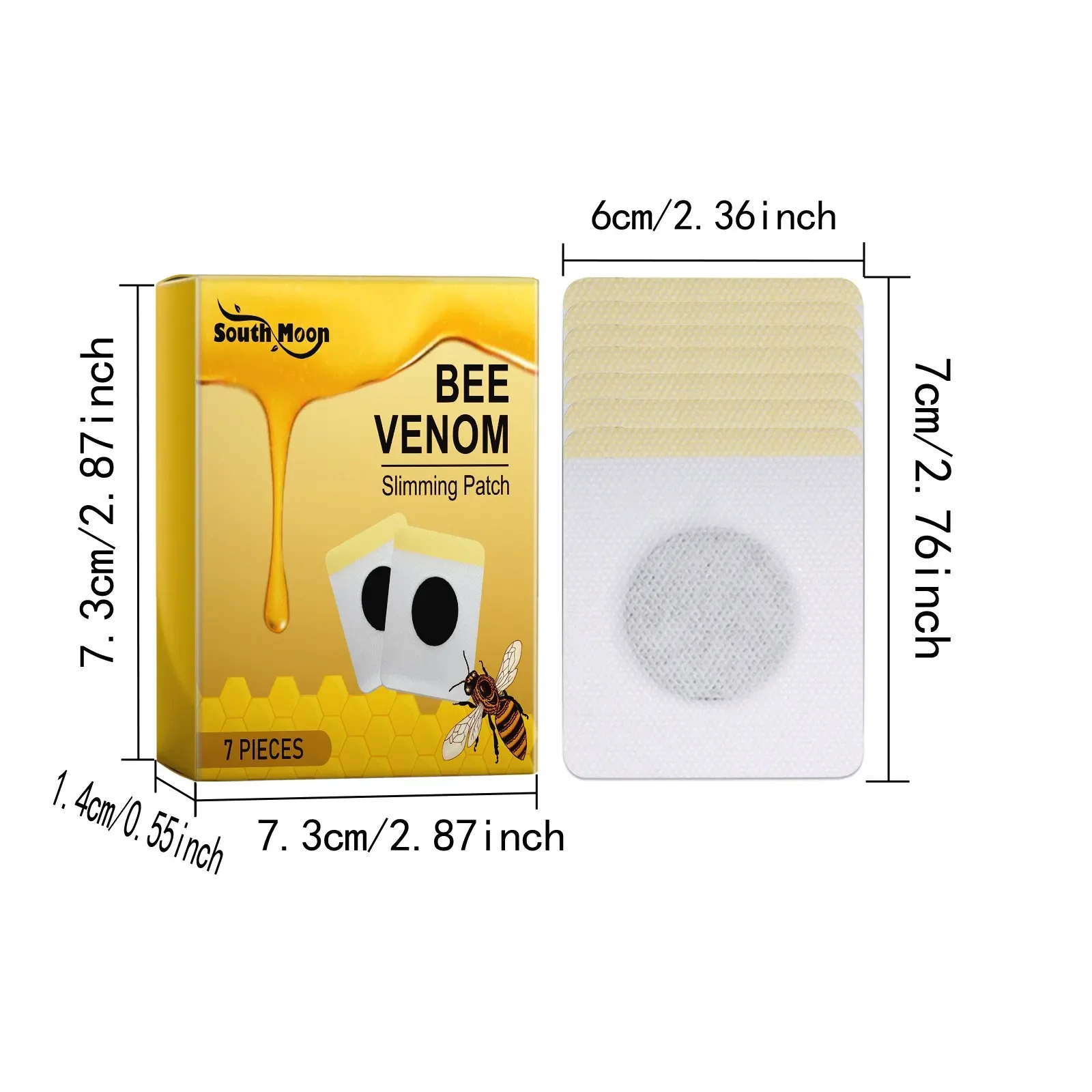 Slimming Patches Bee Lymphatic Drainage Slimming Patch Male and Female Lymphatic Health and Beauty Drainage Patch