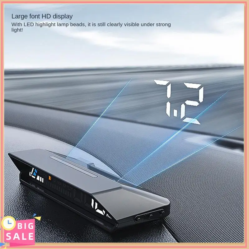 1 Piece S100 Dual Display HUD Head-Up Display Black Plastic Vehicle Instrument Transmission Oil Temperature Monitoring