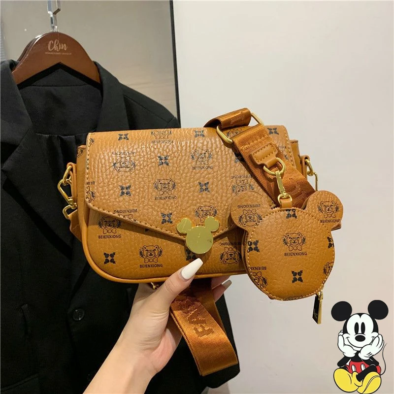Disney Mickey Mouse Small Crossbody Bags Women Pu Leather Shoulder  Messenger Bag Cartoon Magnetic Clasp Ladies Purse Handbag - T-shirts -  AliExpress