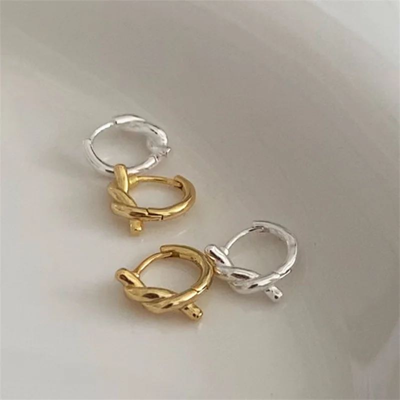 여성을위한 S 원형 귀걸이 매듭 귀 버클 다목적 패션 쥬얼리 선물 액세서리