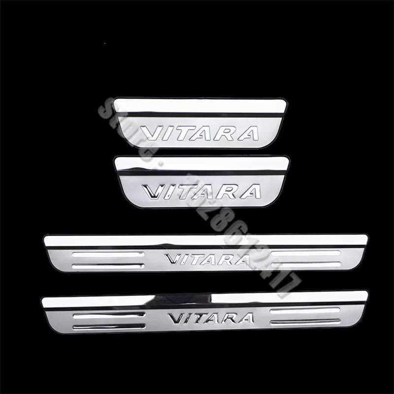 Car styling Stainless Steel car external Scuff Plate/Door Sill Door Sill for Suzuki Vitara 2015 ~ Car accessories