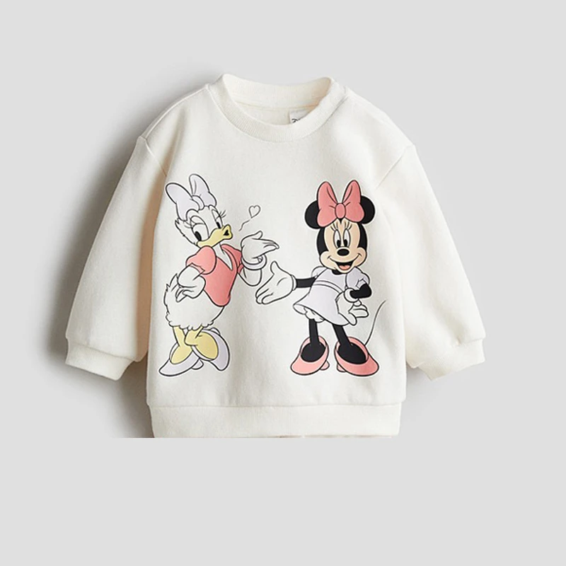 Cartoon Minnie Printed Baby Girls Sweatshirt Long Sleeve Hoodie Spring Fall Kids Clothing Loose Fashion Cartoon Casual Sweater 3