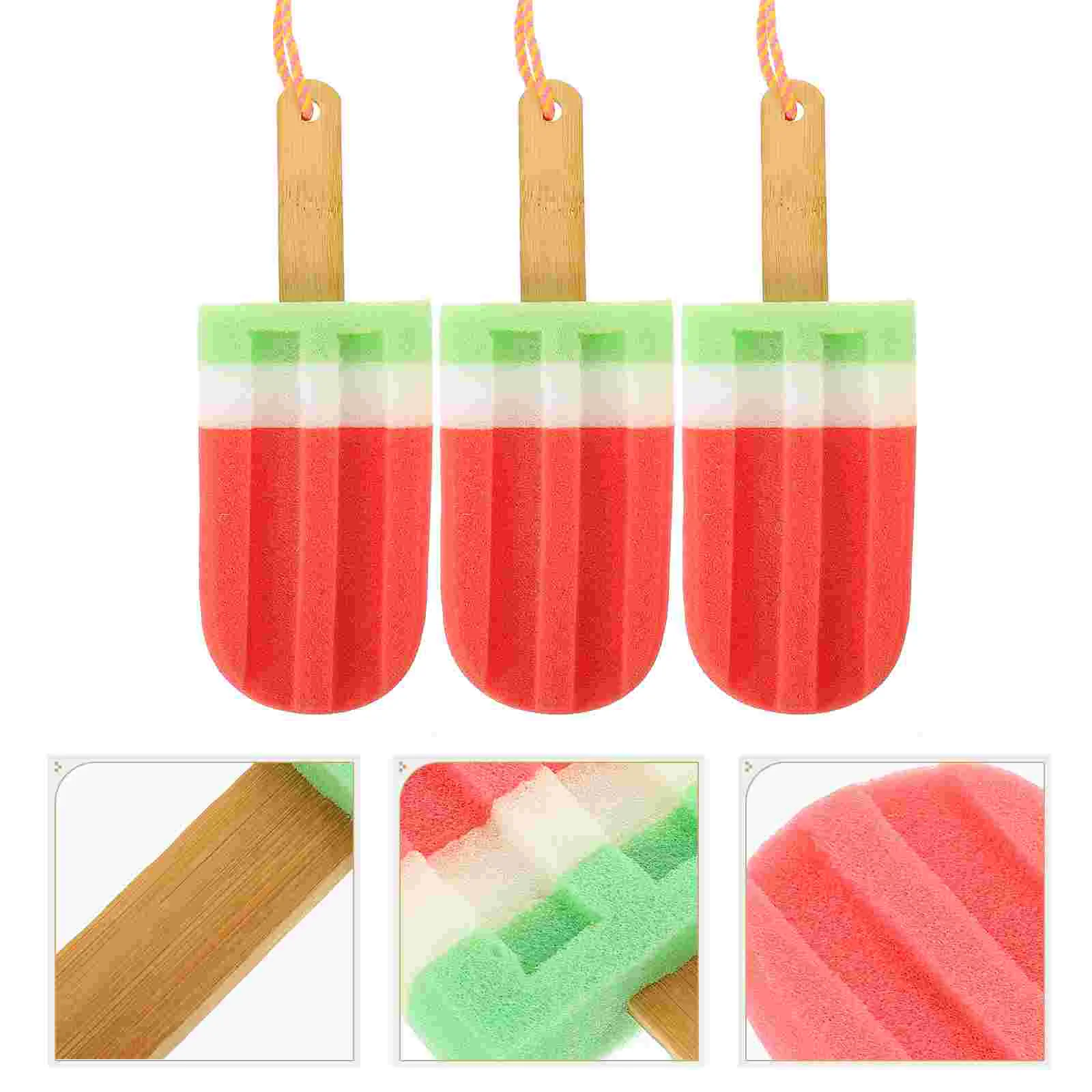 

Exfoliating Bath Sponge Ice Cream Shaped Body Shower Sponge Scrubber Brush Dead Skin Remover for Kids Adults Random Color
