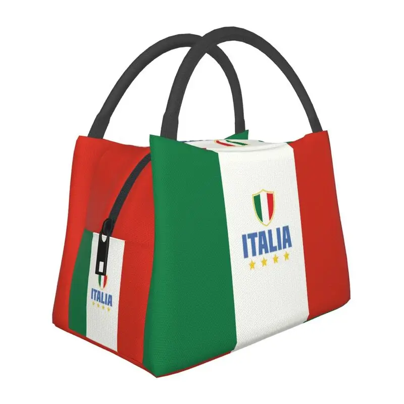 

Flag Of Italy Thermal Insulated Lunch Bag Women Portable Lunch Tote for Outdoor Camping Travel Multifunction Meal Food Box