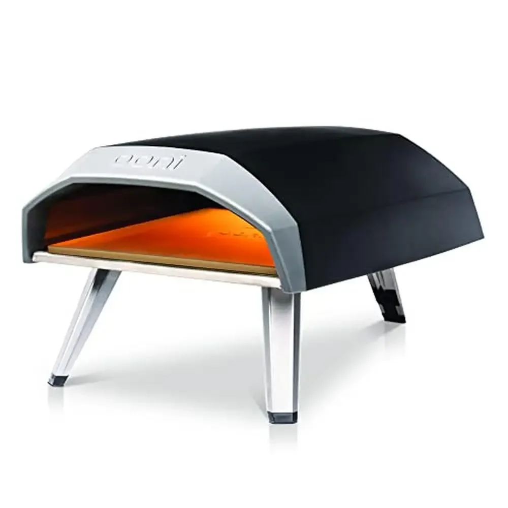 12" Perforated Pizza Peel Bundle with Portable Gas Pizza Oven Professional Prep Easy to Use 60 Second Efficient Save