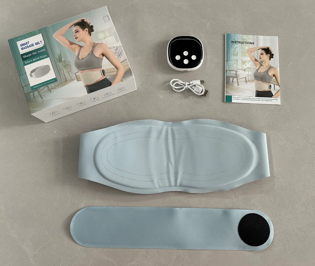 Electric Heated Waist Massager Vibration EMS Heating Waist Massage Belt For Belly Exercise Muscle Relax Back Abdominal Massager