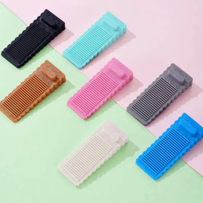 1 Pcs Silicone Safety Door Stop Stoppers Block Wedge Doorstops Door Stopper Home Office Rear Anti-collision Retainer