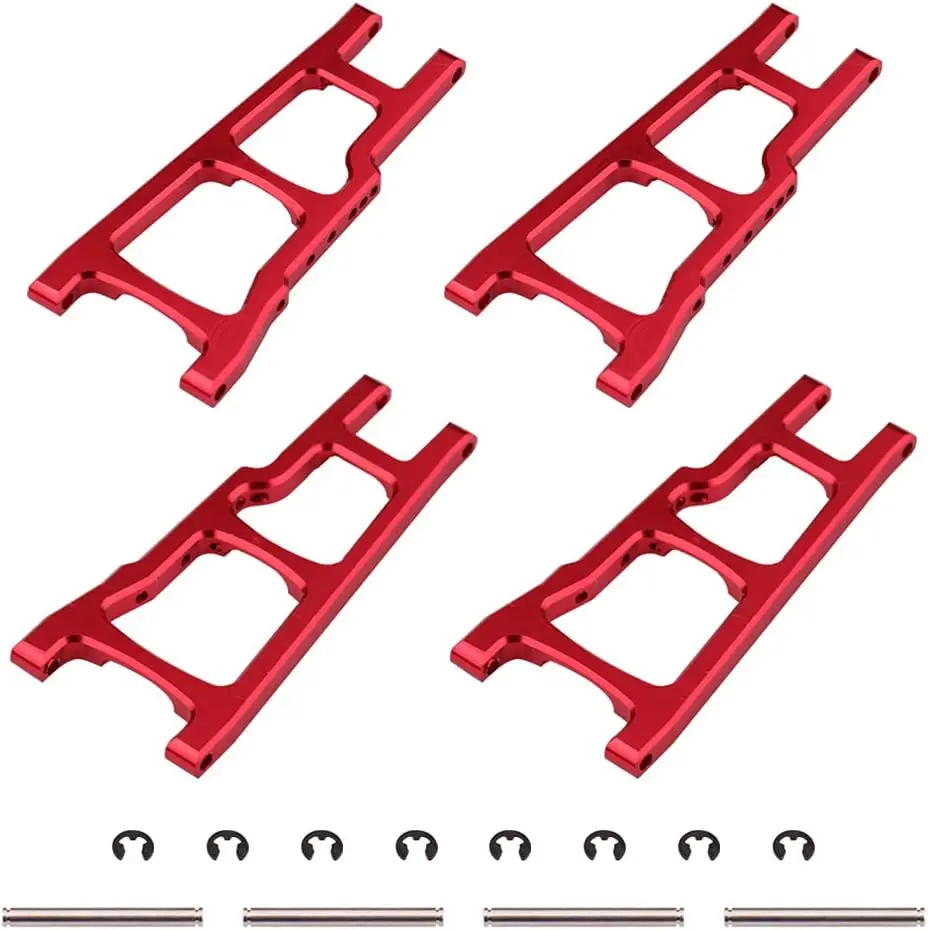 Esilun Hochleistungs-Aufhängungsarme aus Aluminium vorne/hinten für Traxxas 1/10 Slash 4x4 4WD Stampede 4x4 Upgrade, Ersatz von 3655 – Detail 5