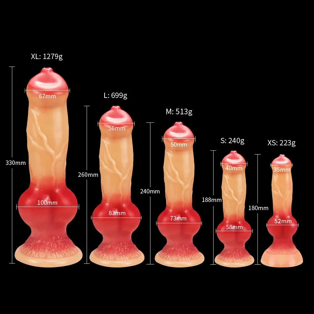 Giant Animal Dildo XXL Realistic Big Knot Dog Dildos Vaginal Stimualtor G-Spot Masager Penis with Sucker Masturbator for Women sex toys