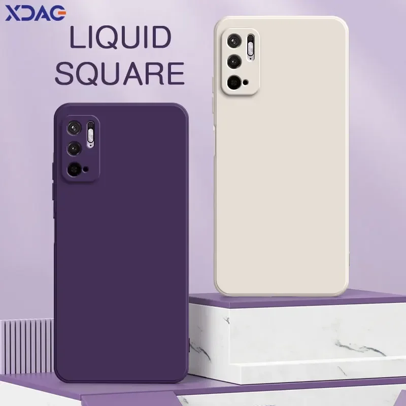 Premium Square Liquid Silicone Back Cover – Soft Waterproof Mobile Phone Case for Xiaomi Redmi Note 10 Pro