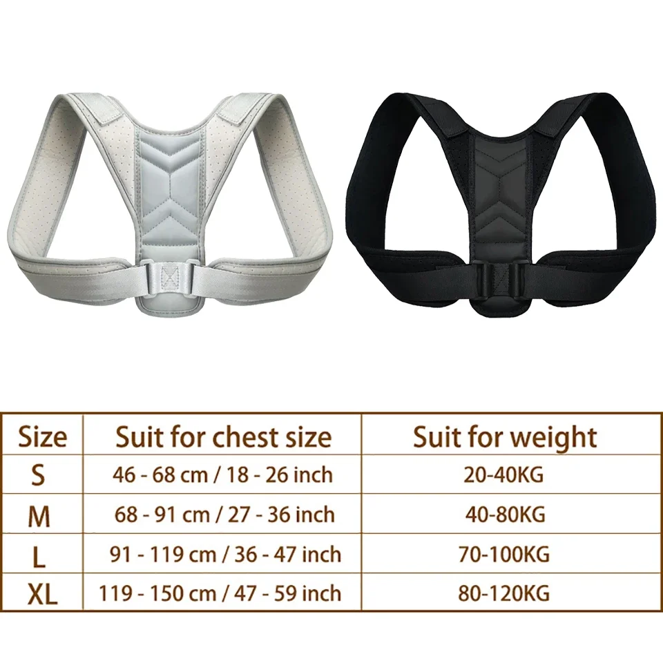 1Pc Back Posture Correction with Neck Support Training Equipment, Home Office Correction Posture, Shoulder and Back Protection