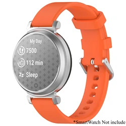 Elegant Silicone 14mm Watchband Strap Bracelet - Soft and Durable Design - Garmin Lily 2 (Orange)