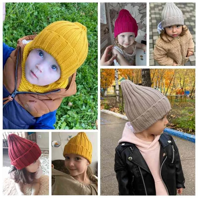 21 Colors Autumn Winter Crochet Baby Hat Girls Boys Cap Kids Beanie Infant Hat Parent-Child Knitted Hat Men Women Wool Cap 2