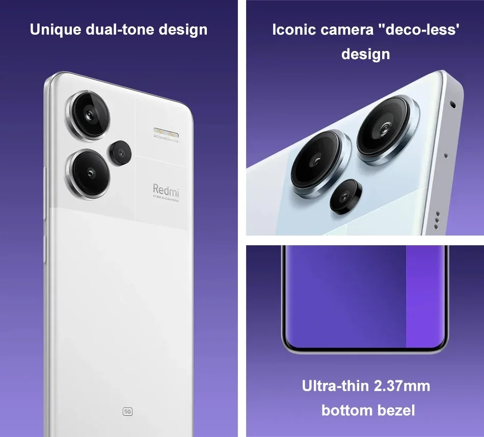 Xiaomi Redmi 5G Note 13 Pro+ 16GB 512GB 200MP+16MP Camera MTK Dimensity 7200-Ultra 6.67” Screen 5000mAh Battery 120W Global ROM