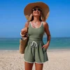 Women One Piece Swimsuit Summer Swimming Jumpsuit Vest Shorts Solid Classical Color Female Deep Neck Bathing Suits Beach 2026 4
