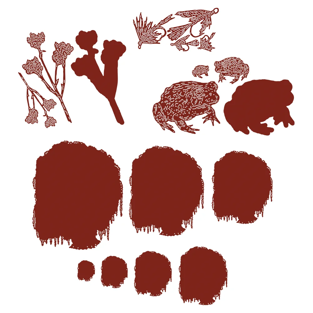 Frog Flower Tree Metal Cutting Dies Fai Da Te Scrapbooking Craft Stencil Photo Template Decor 2022 Nuovo
