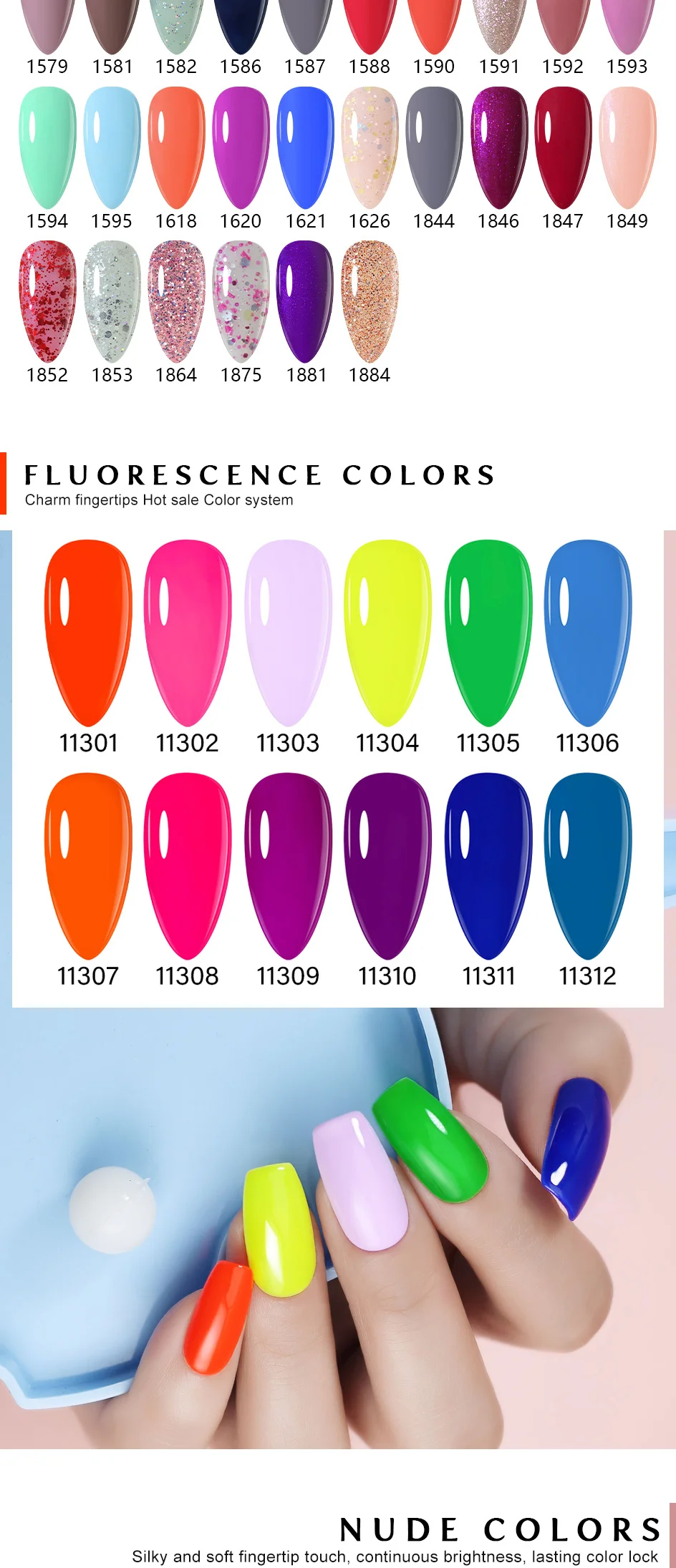 Arte Clavo 15ml Fashion Gel Nail Polish Hema TPO Free Red Colors Glitter Semi Permanent Soak Off UV LED Ultra Diamond Varnish