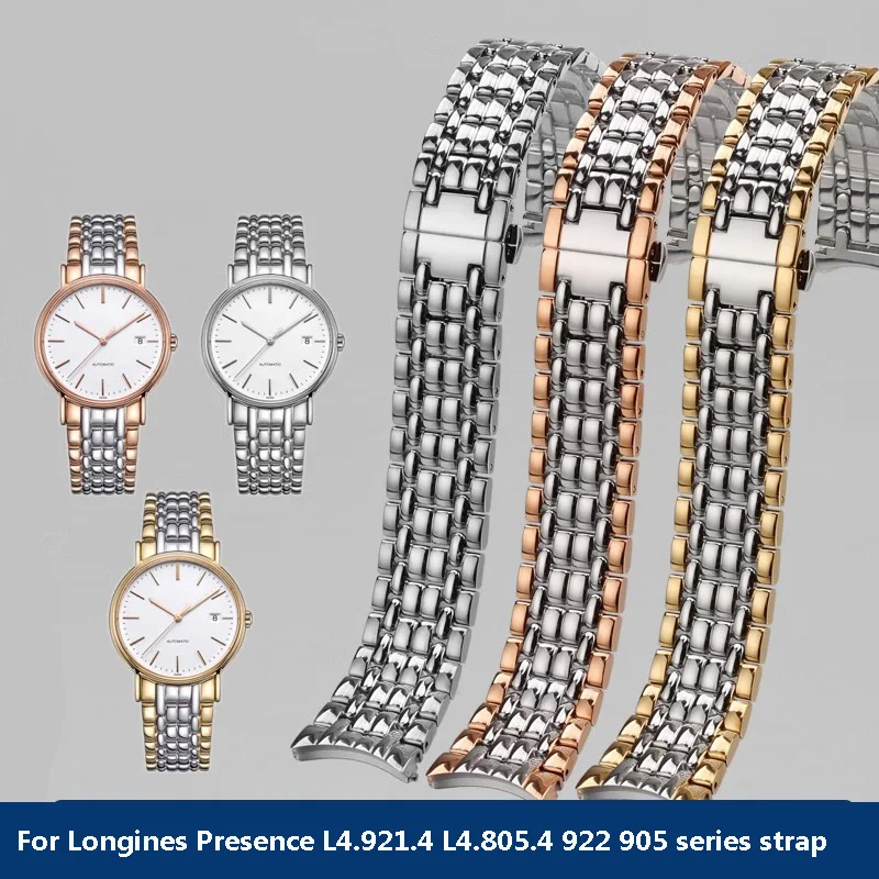 Per Longines Presence L4.921.4 L4.805.4 922 905 Cinturino In Acciaio Inossidabile Massiccio 18Mm 20Mm Cinturino Per Orologio Da Donna