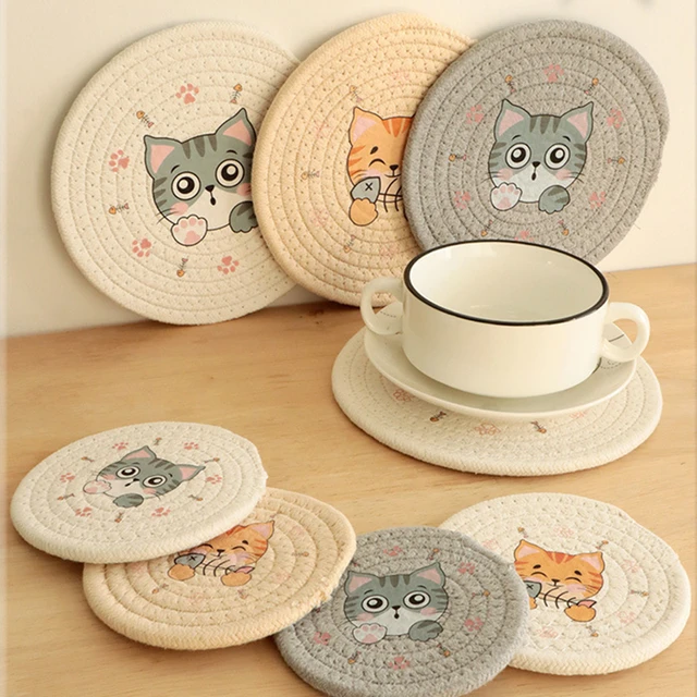 Cute Cat Yarn Bowl Crochet Bowl Holder Decoration Tabletop Yarn Holder -  AliExpress