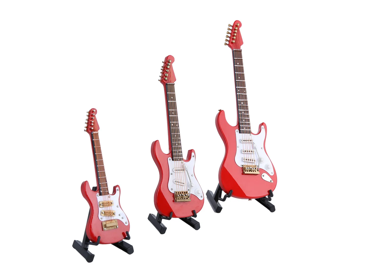 mini people figurines Mini Electric Guitar Model Miniature Decoration Musical Instruments with Case and Stand mini cow figurines