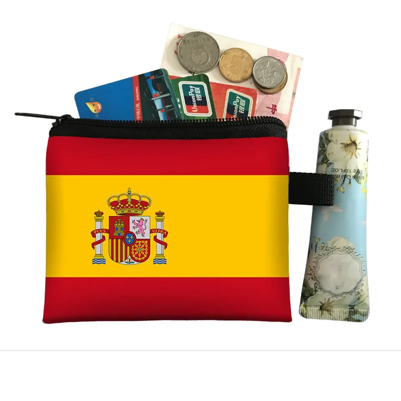 National Flag Print Coin Purses Algeria Spain Haiti Israel Women Wallet Saudi Arabia Men Purse Small Handbag Money Coin Bags coin purse women wallet coin wallet