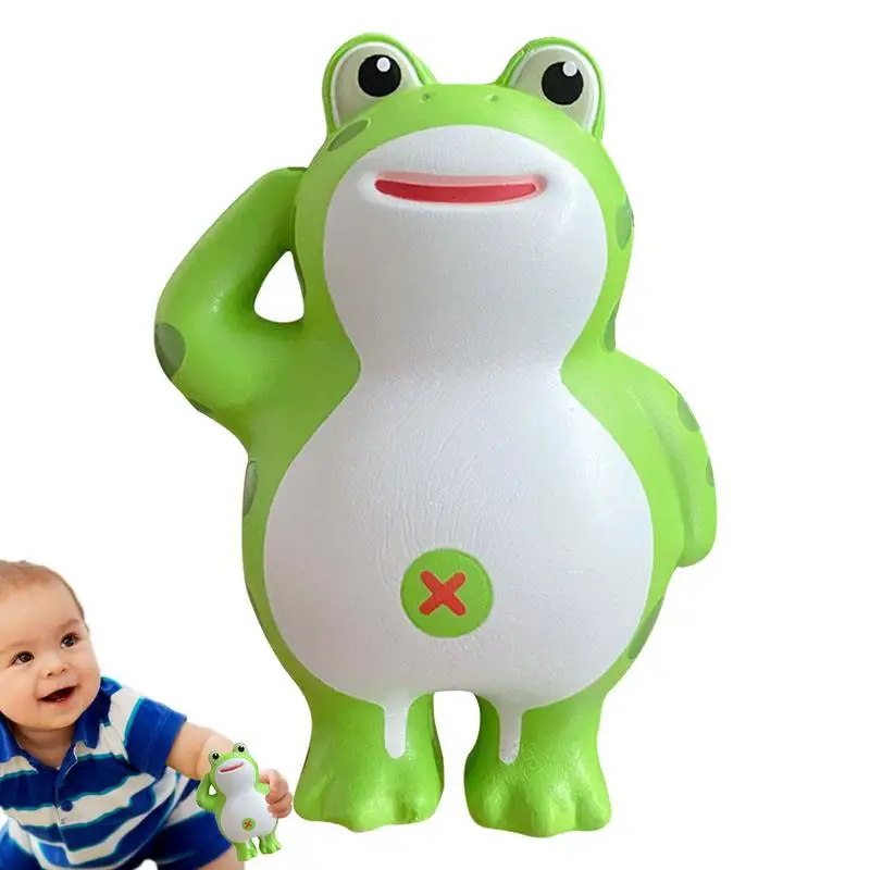 Сжимаемая игрушка, цветная игрушка-лягушка для салюта, забавная лягушка, игрушка для снятия стресса, медленно восстанавливает форму, музыкальные милые сенсорные игрушки