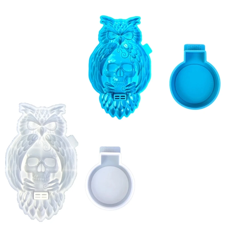 

Сова череп подсвечники силиконовые формы подсвечник украшения подвесные формы R3MC