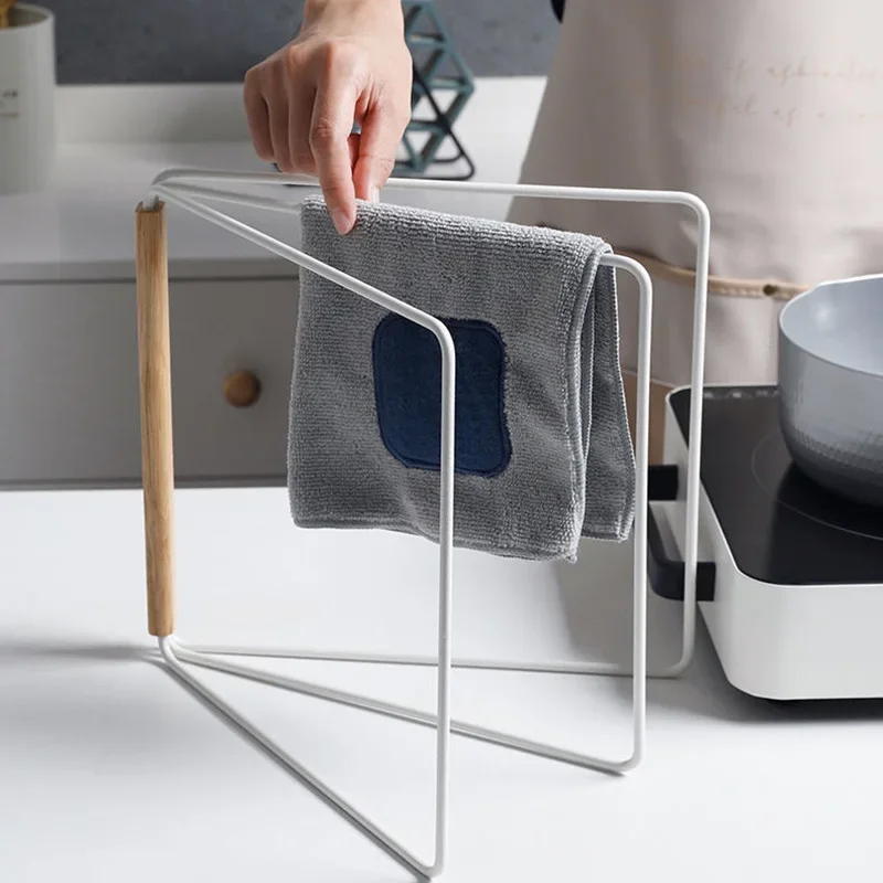new Japanese style kitchen towel rack, table top, lazy person, washing cloth rack, vertical folding storage hanger