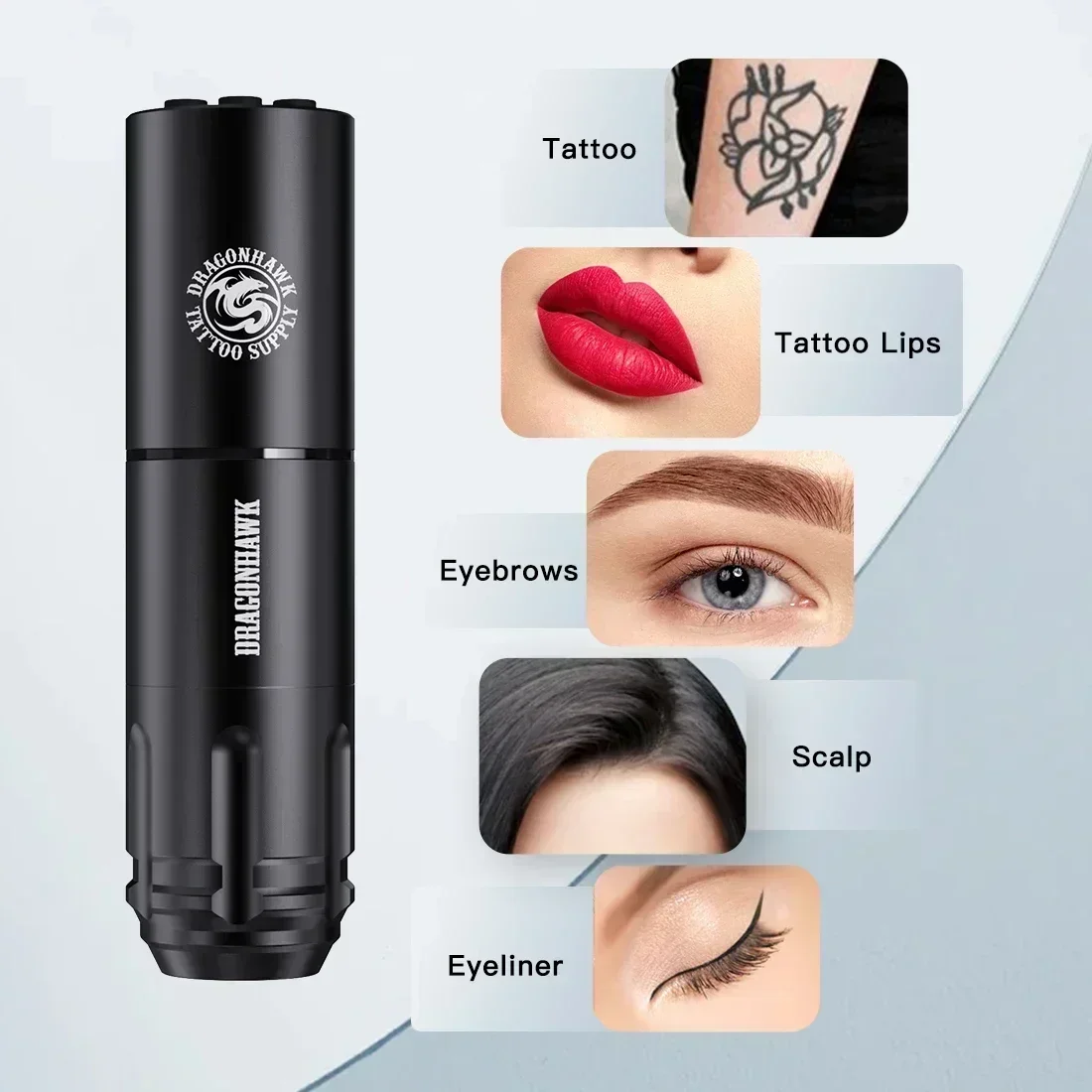 Tattoo Kit Dragonhawk A1 Complete Wireless Tattoo Machine Set Rotary Pen Powerful Beginner Tattoo Full Kit for Artists