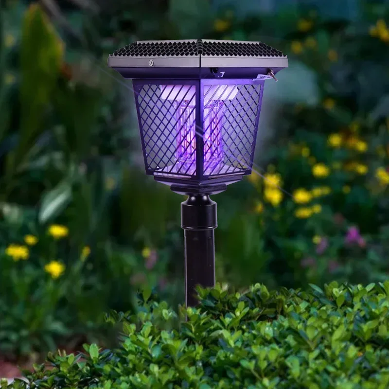 VIOLET Solar Outdoor Mosquito Killer Lamp Modern Professional Trap Insect Kill Lawn Light LED Waterproof for Courtyard Park
