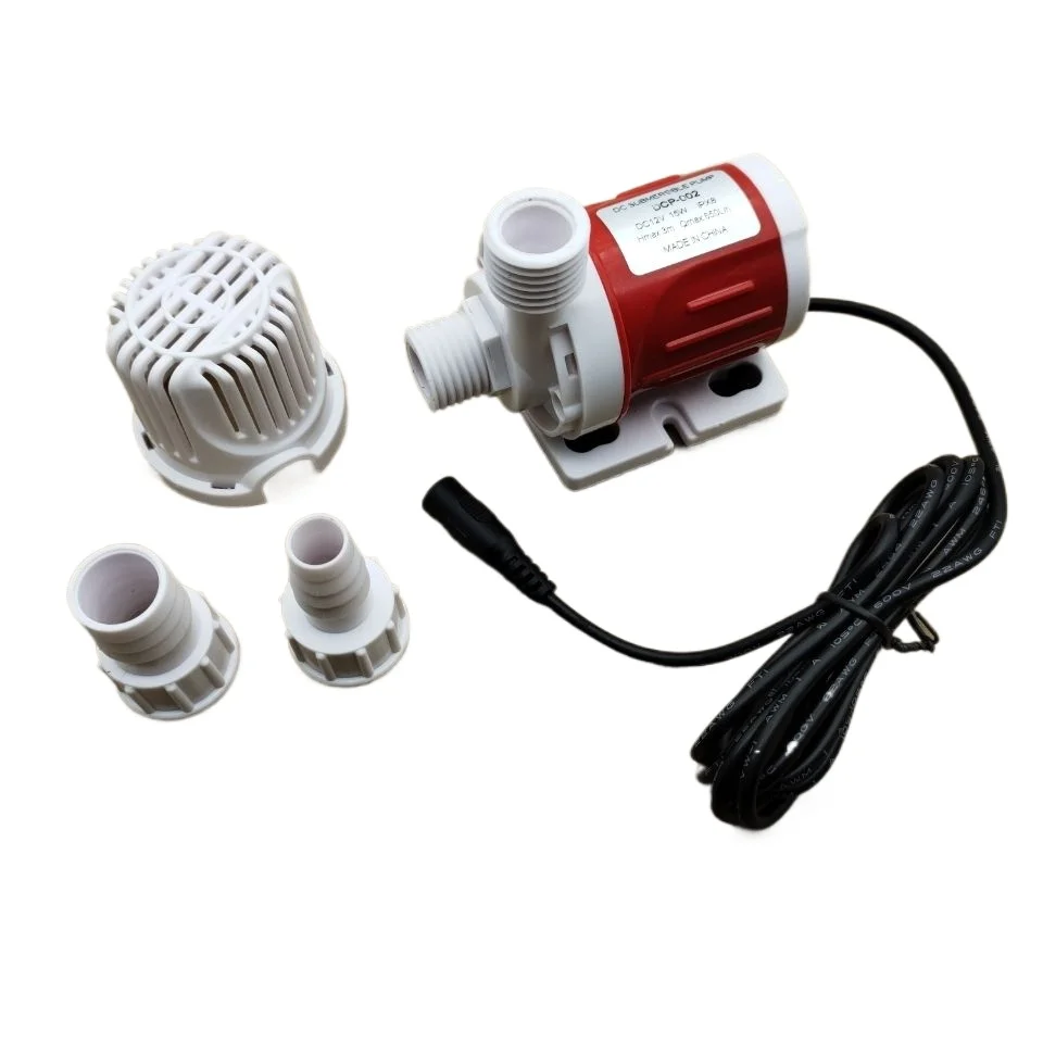 Y1B สีแดงและสีขาว DC12V15W น้ําขาดแคลนป้องกัน DC brushless สะเทินน้ําสะเทินบก rockery fish tank submersible ปั๊ม 1