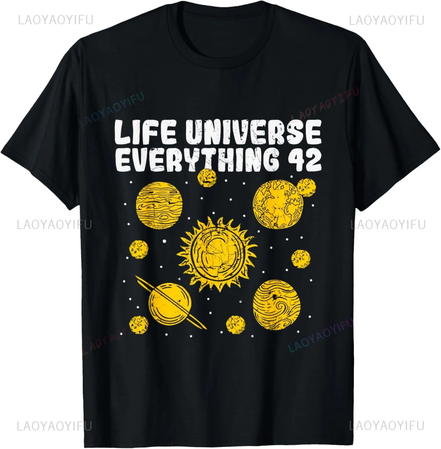 Life Universe Everything 42 공상 과학 소설 우주 연인 티셔츠 커플 웃긴 셔츠 streetwear 그래픽 t 셔츠 Ropa Hombre