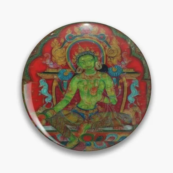 

Зеленая Тара, мягкая булавка для одежды, креативная мультяшная Женская булавка для лацкана, милый декоративный значок для воротника шляпы, модный металлический значок