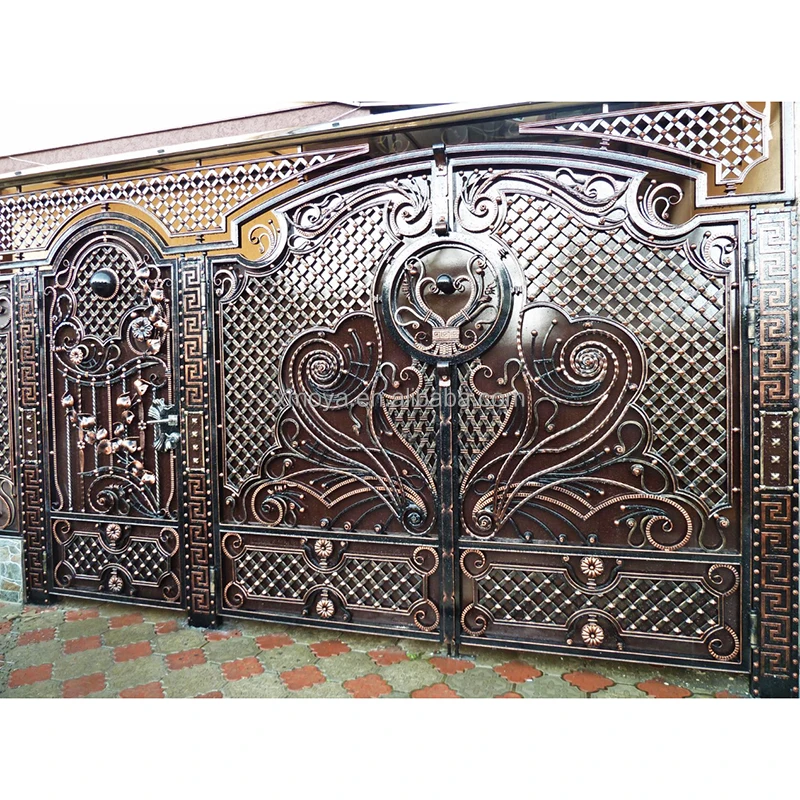 Main Gate Designs Wrought Iron Grill Fencing, Trellis & Gates Metal Heat Treated Pressure Treated Iron Type Automatic XMOYA Gate