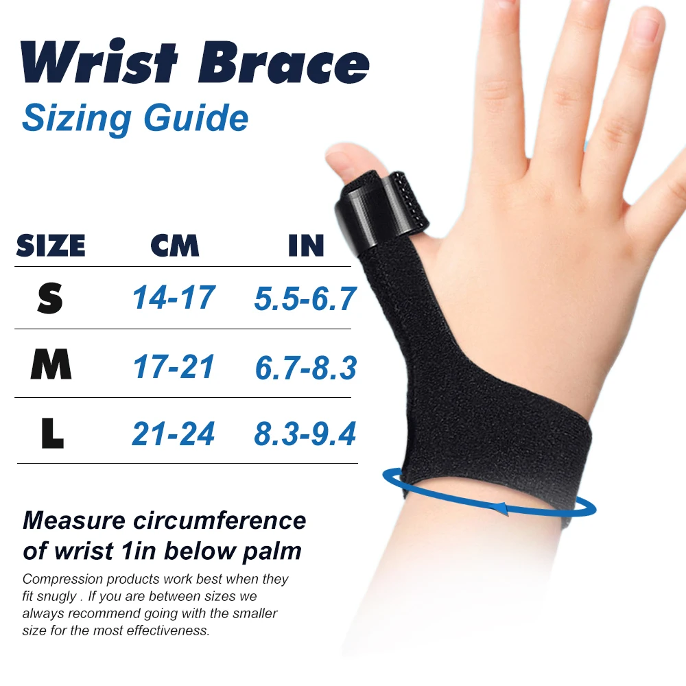 Wrist Thumb and Hand Support Protector, Steel Splint Stabiliser,Carpal Tunnel, Finger Brace Guard for Kid,Suitable Arthritis 1PC