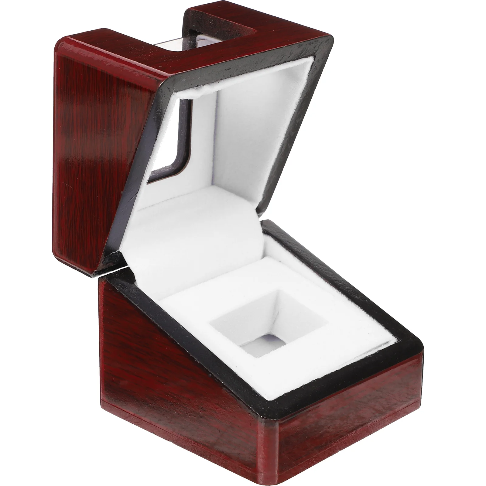 Transparent LShape Ring Case Jewelry Box For Portable Storage Boxes Decorative Household Bracelets Earrings Creative Wood Bins 5