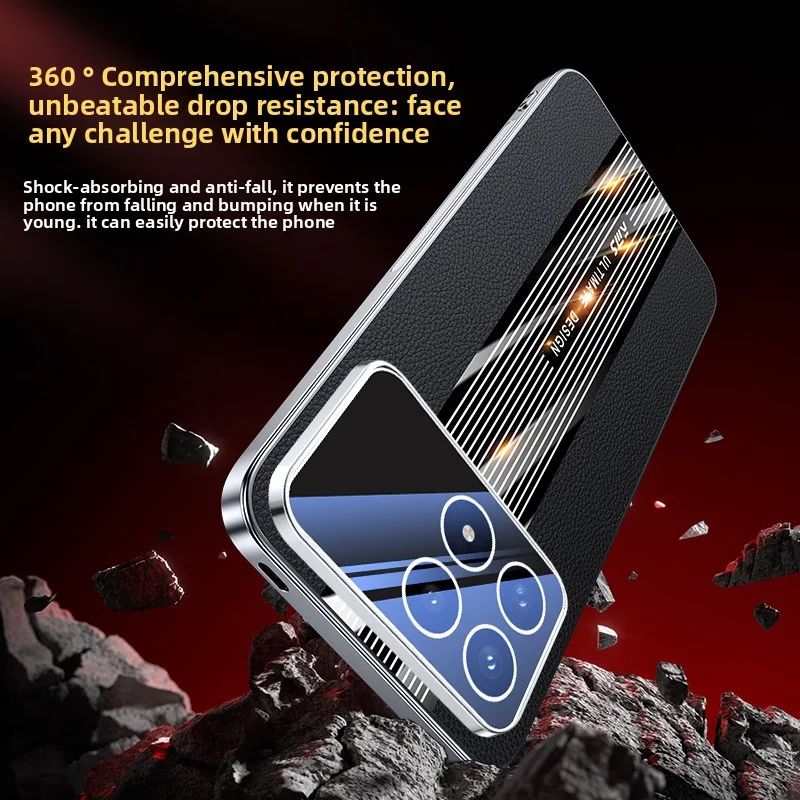 Luxury Hard PU Leather Plating Protective Back Cover Case
