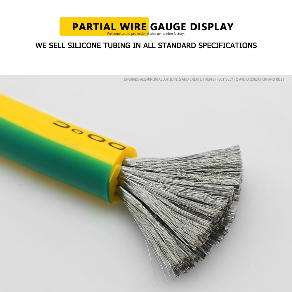 High-Quality Flexible Silicone Electrical Wire - Yellow in Green, Ultra-Soft Extension Cable, 13 AWG