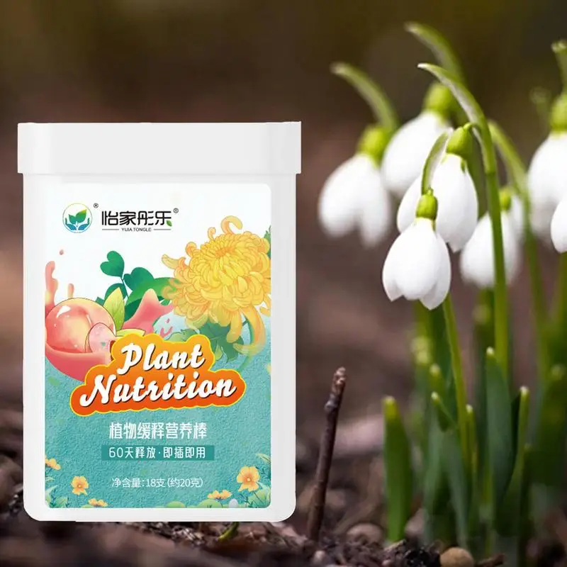 Fertilizer Sticks Indoor Plant Food Spikes Plant Food Spikes Outdoor Plants Evergreen Fertilizer for Flowering 18Pcs