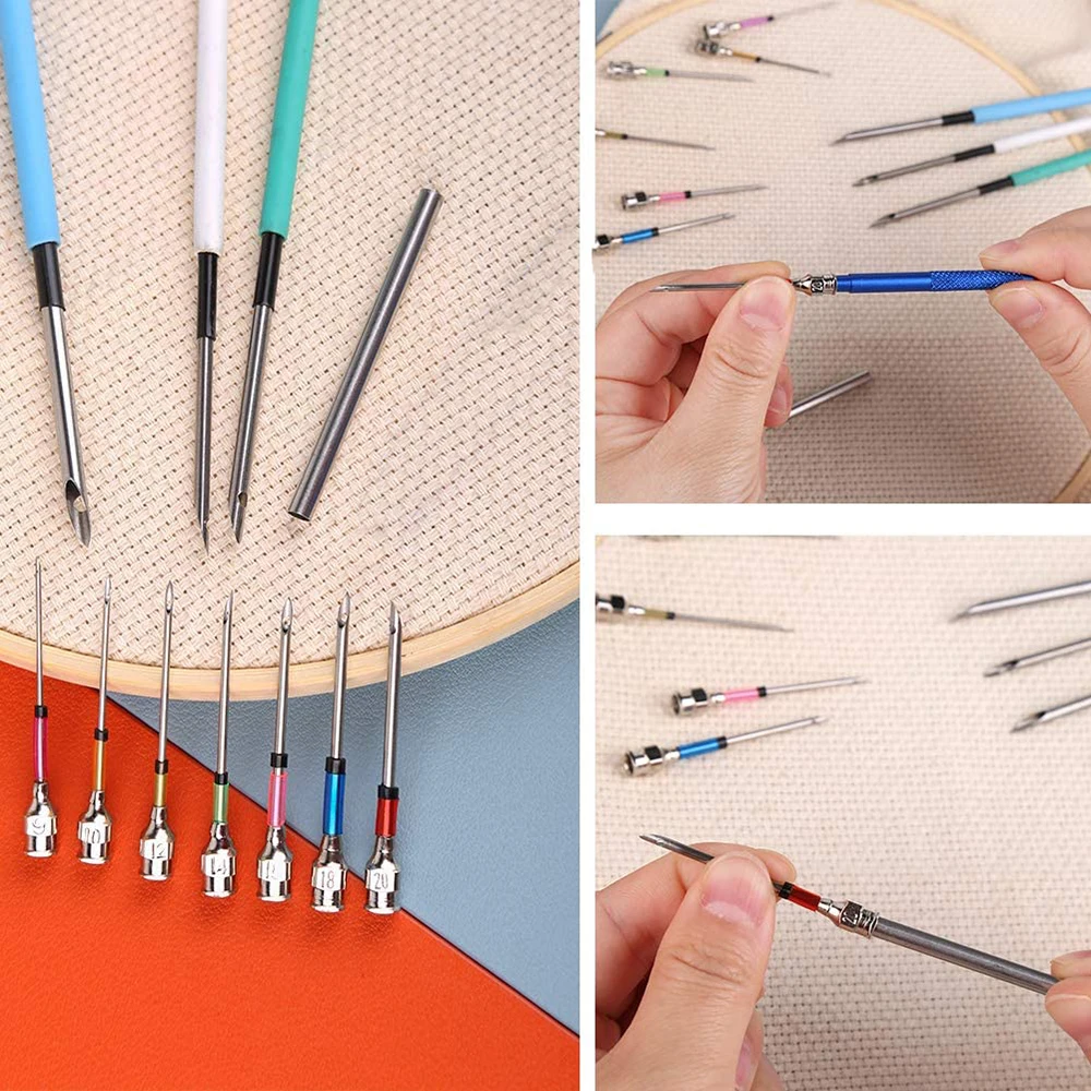 Punch Needle Wooden Punch Needles Needle Rug Hooking Tool Complete Set  Embroidery Pens For Stitching DIY Craft Embellishment - AliExpress