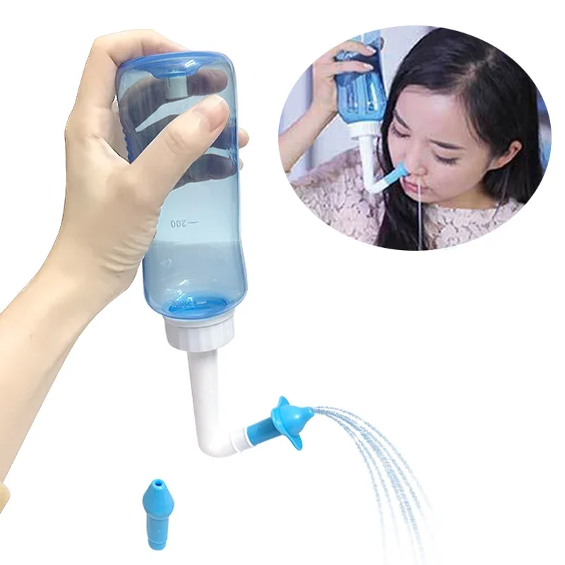 Portable Nose Spray Nasal For Adults Children Neti Pot Nasal Irrigator Nose Cleaning Avoid Allergic Rhinitis Wash Cleaner nasal spray nasal irrigator set
