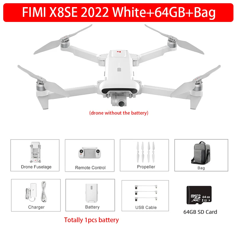 best drone with camera FIMI X8 SE 2022 Version 10km RC Drone FPV 3-Axis Gimbal 4K Camera HDR Video GPS Helicopter 35mins Flight Quadcopter RTF gps drone Camera Drones