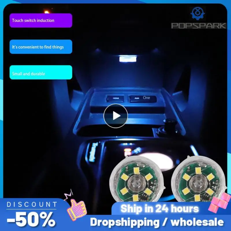 New Universal Car Mini Led Touch Switch Light Led Touch Sensor Book Lights Lampade Di Emergenza Rotonde Lampada Ambientale Per Interni Auto